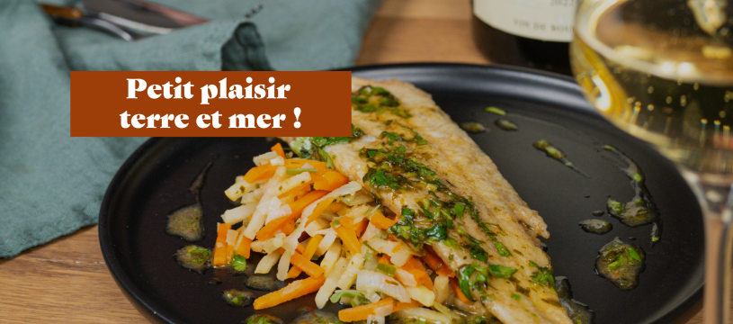 Filets de sole à la julienne de légumes